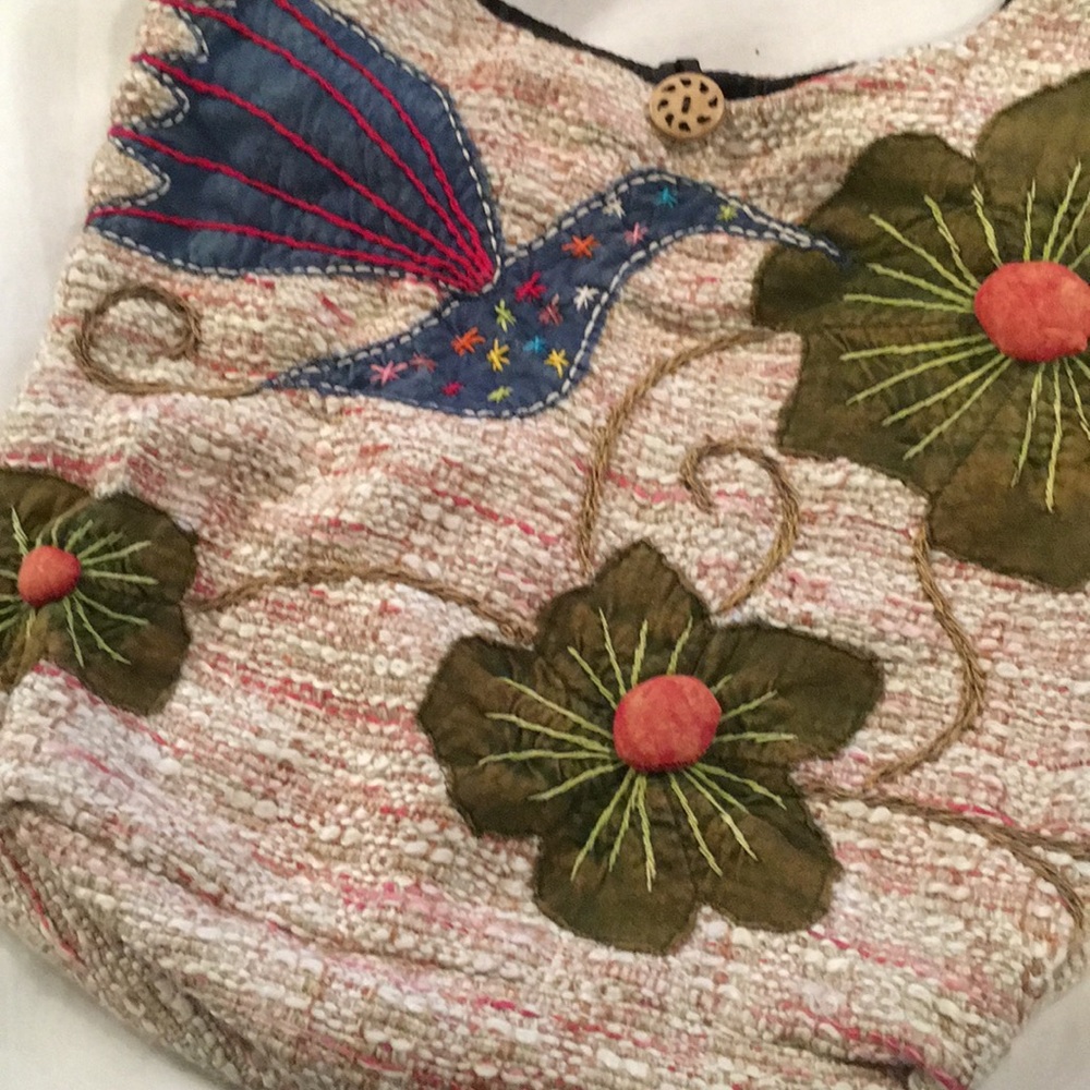 Bohemian Style Bag/ Fabric Purse/Crossbody - Picture 2 of 4